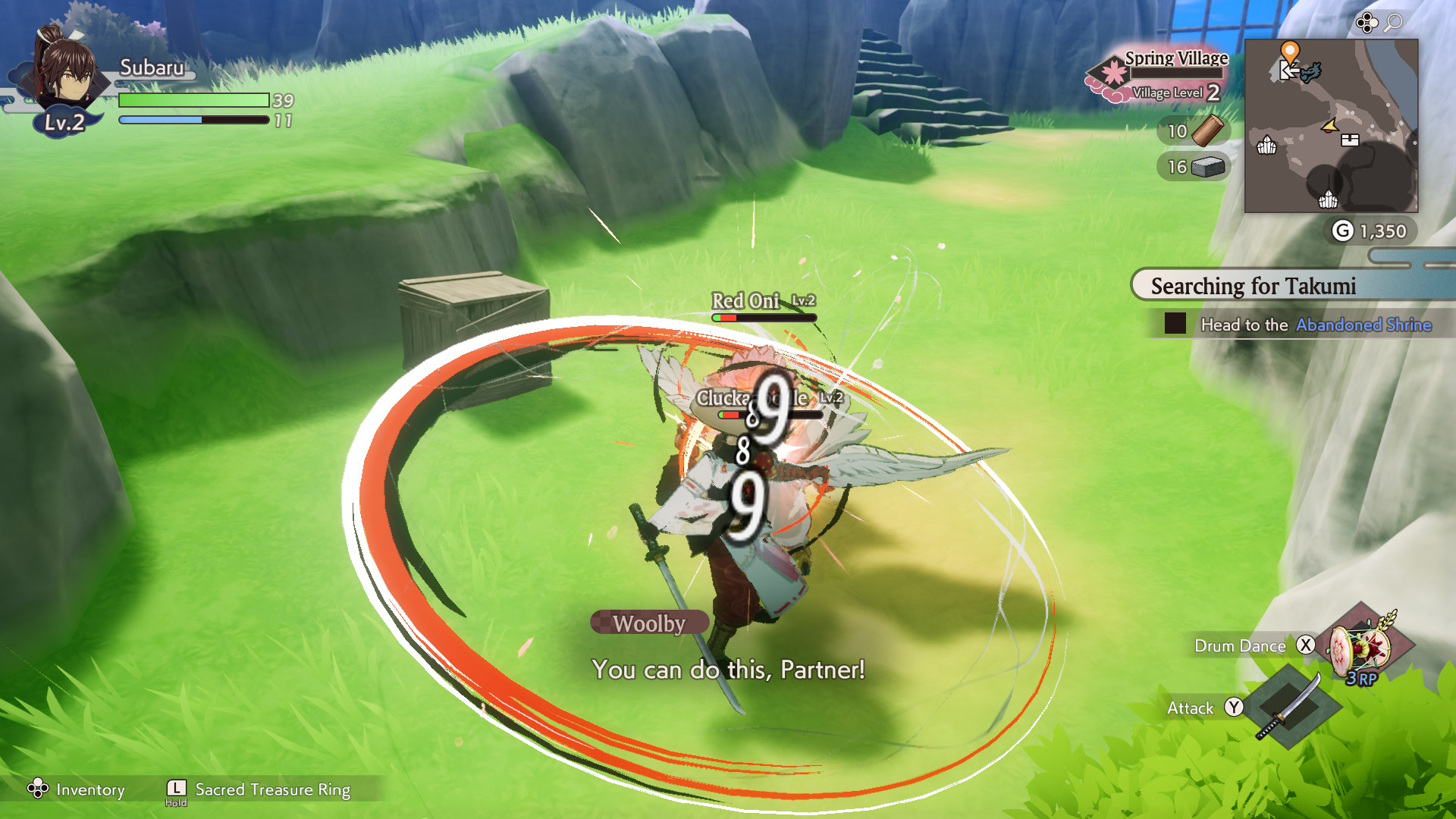 A screenshot from RPG Rune Factory: Guardians of Azuma