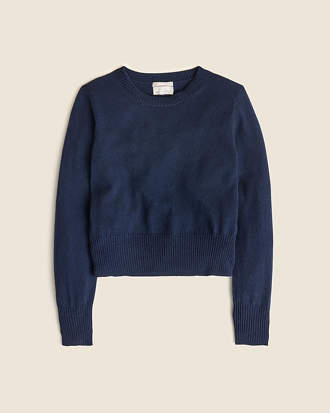 Cashmere Shrunken Crewneck Sweater