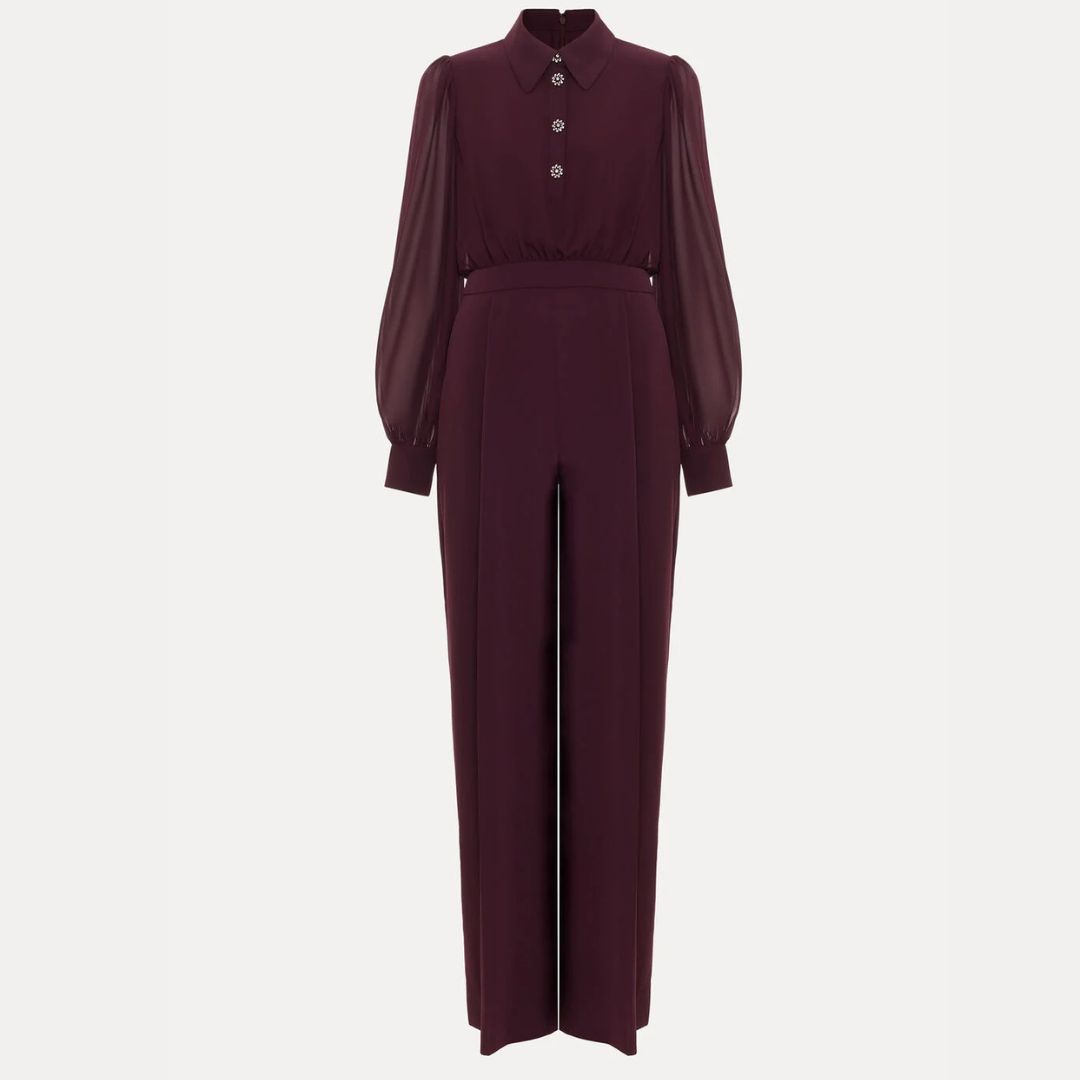 Phase Eight Emily Burgundy Jumpsuit