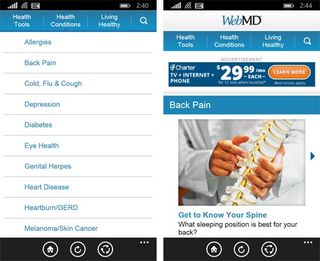 WebMD Health Conditions