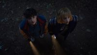 Will (Noah Schnapp) and Robin (Maya Hawke) in Stranger Things season 5 volume 1