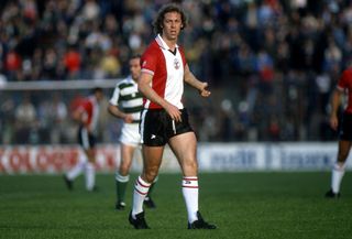 Charlie George in action for Southampton in a friendly against Shamrock Rovers in Juy 1980.