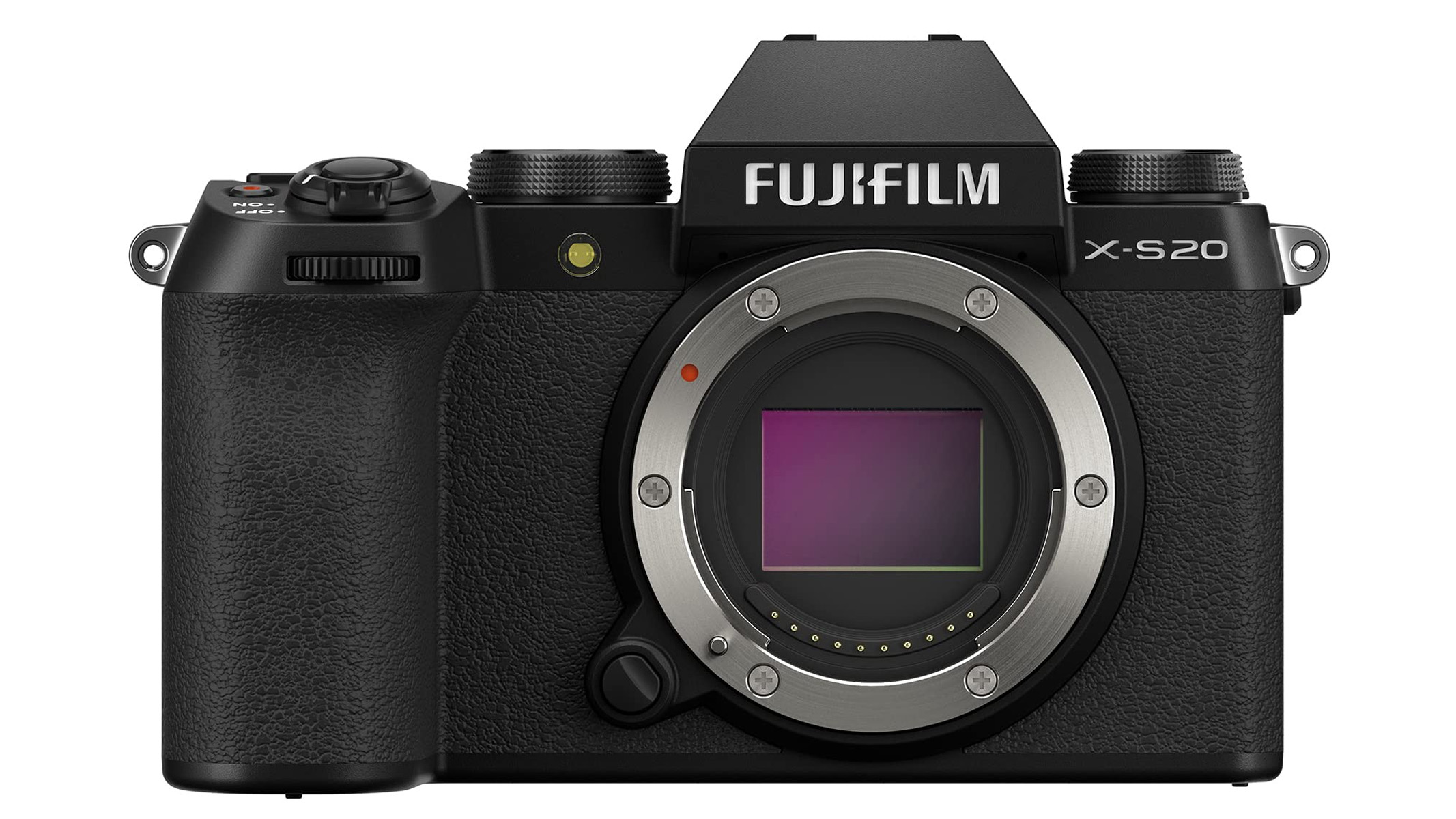 Fuji X-S20 on a white background