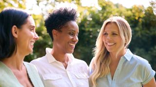 three women with different skin tones