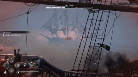 Legendary ship the HMS Prince fights the Jackdaw using fog to conceal its movements in Assassin's Creed Black Flag Resynced