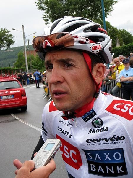 Carlos Sastre (CSC-Saxo Bank) sums up the day