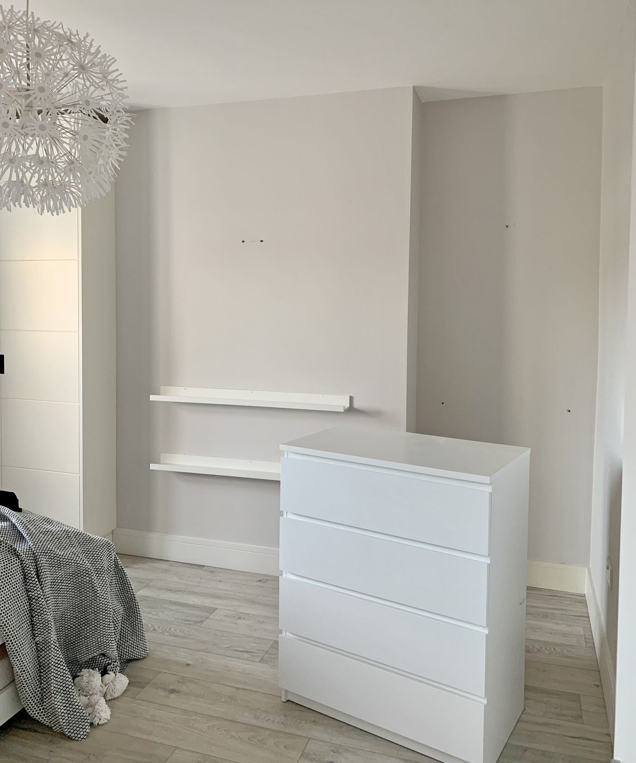 IKEA MALM cabinet hack in a girl's bedroom