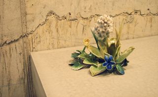 'Flower Arrangement' by ceramicist Marianne Nielsen comprises plants made in glazed stoneware