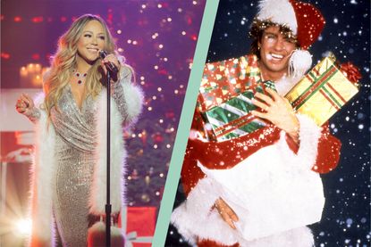 Mariah Carey (left) and George Michael (right) who are both contenders for this year's Christmas number 1