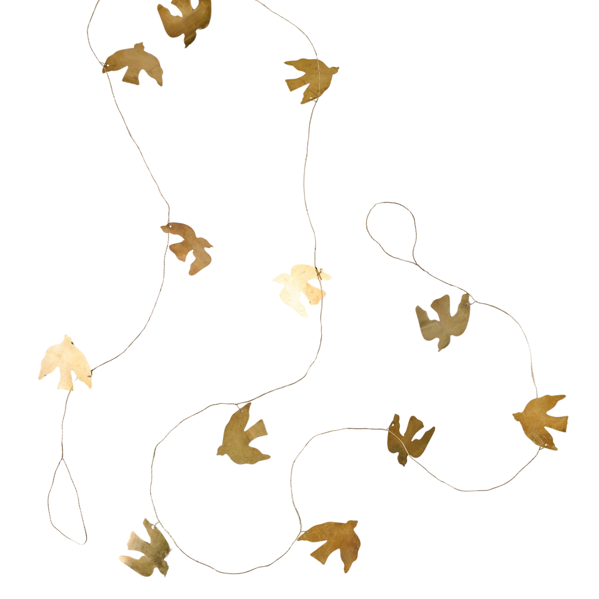 dove shaped brass garland