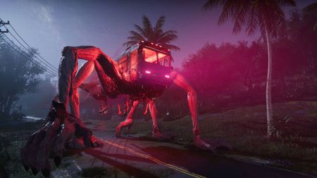 A monstrous vehicle with legs in Once Human.