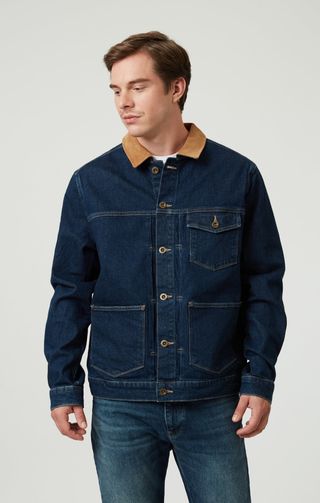 Mavi, Willy Denim Jacket in Deep Blue Denim