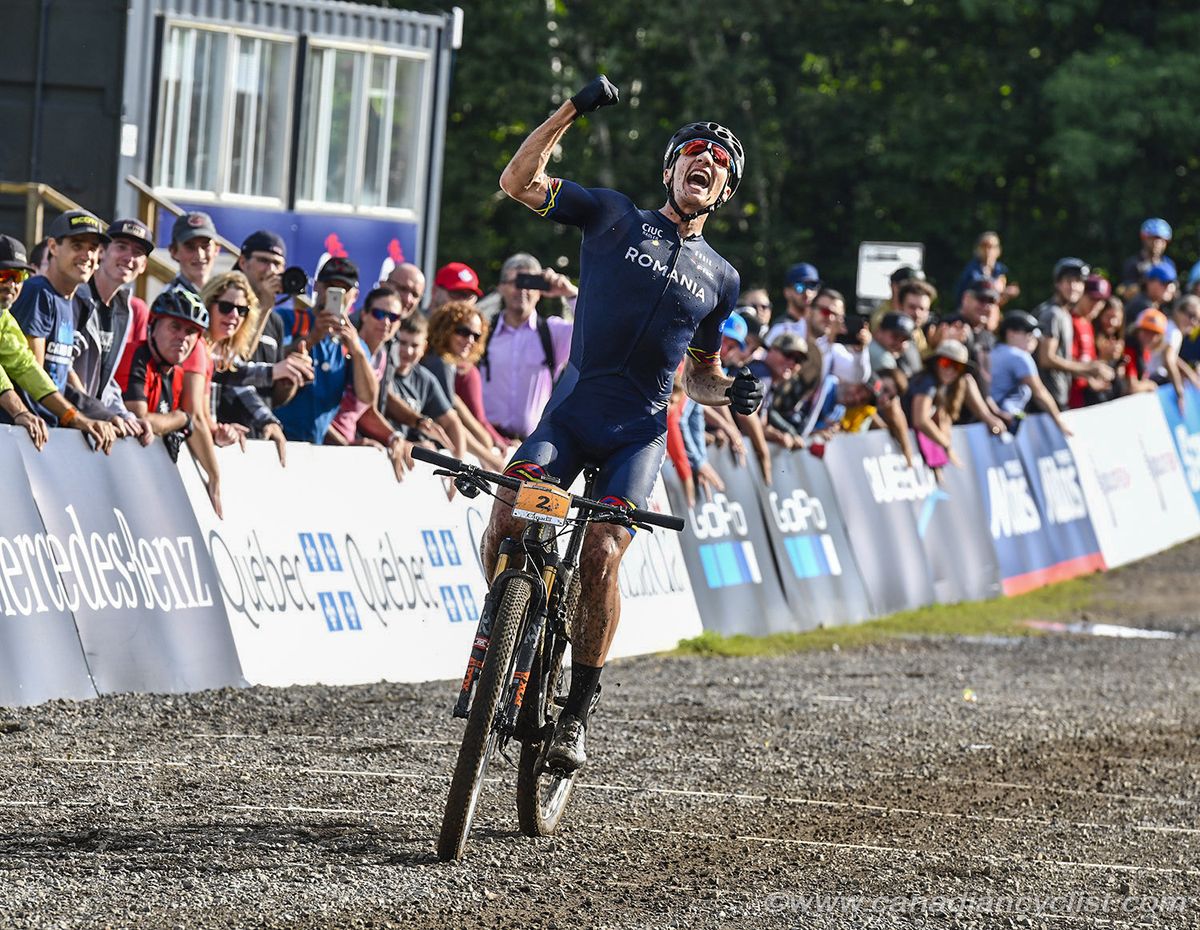 Vlad Dascalu giving Romania its first World MTB Champion