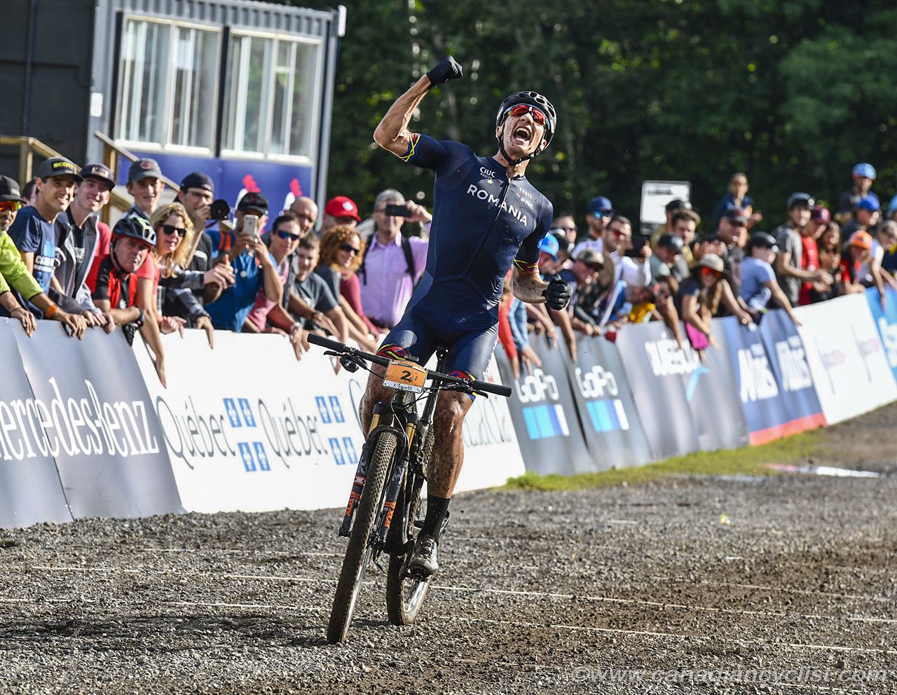Vlad Dascalu giving Romania its first World MTB Champion