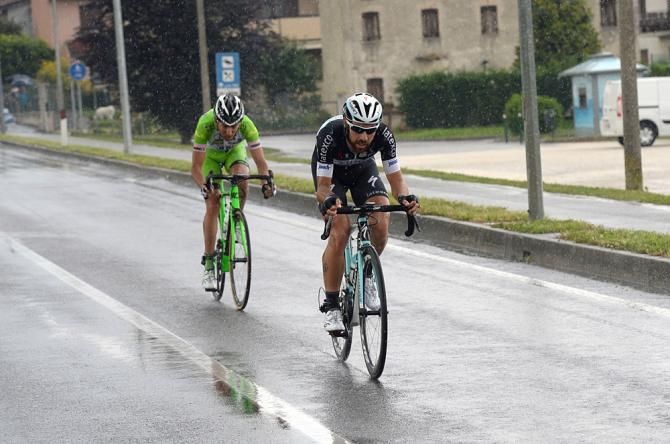 Thomas De Gendt (Omega Pharma) is joined by Stefano Pirazzi (Bardiani) at the front