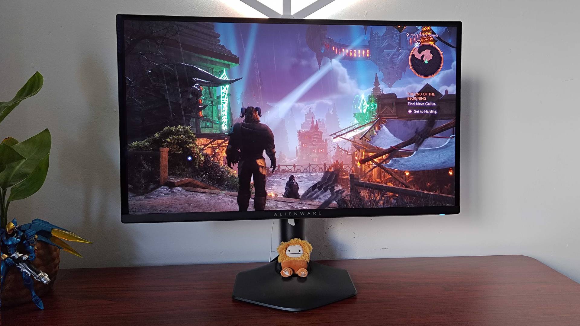 Alienware AW2725DF monitor with Dragon Age: The Veilguard gameplay on screen