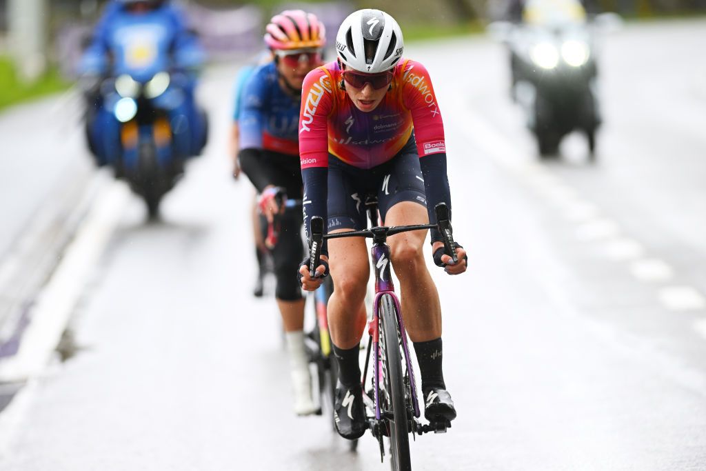 Demi Vollering (SD Worx) in the winning breakaway at De Brabantse Pijl La Fleche Brabanconne 2023