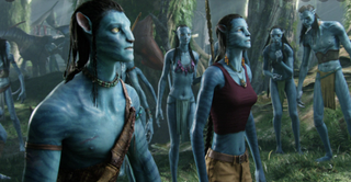 Jake Sully as a Na'vi in "Avatar."