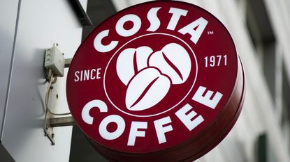 Costa Coffee logo is seen on September 2, 2020