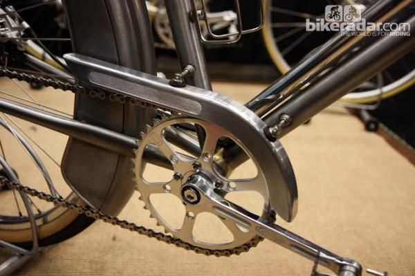 There were no flimsy chain guard mounts to be found at NAHBS. MAP Bicycles uses a stout two-point system here.