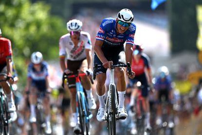 Mathieu van der Poel in bayonne at the tour de france 2023