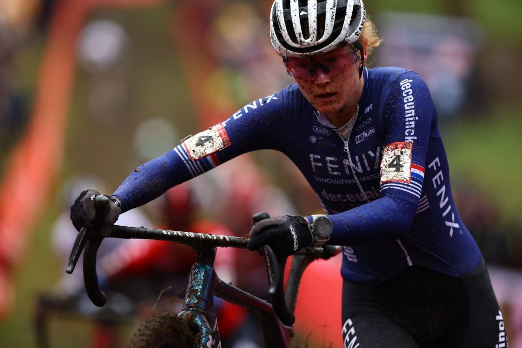 riders during the 2024 women's uci world cup race in namur