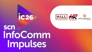 The SCN InfoComm 2026 Impulse banner with Hall Technologies/Atlona/Hall Research logos.
