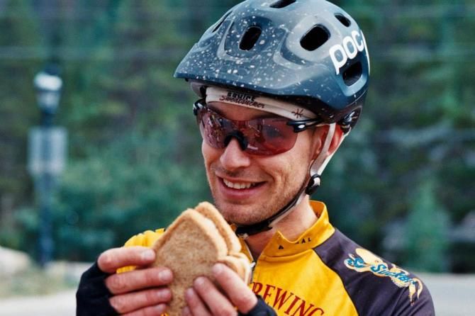 Got to love a post-race sandwich.