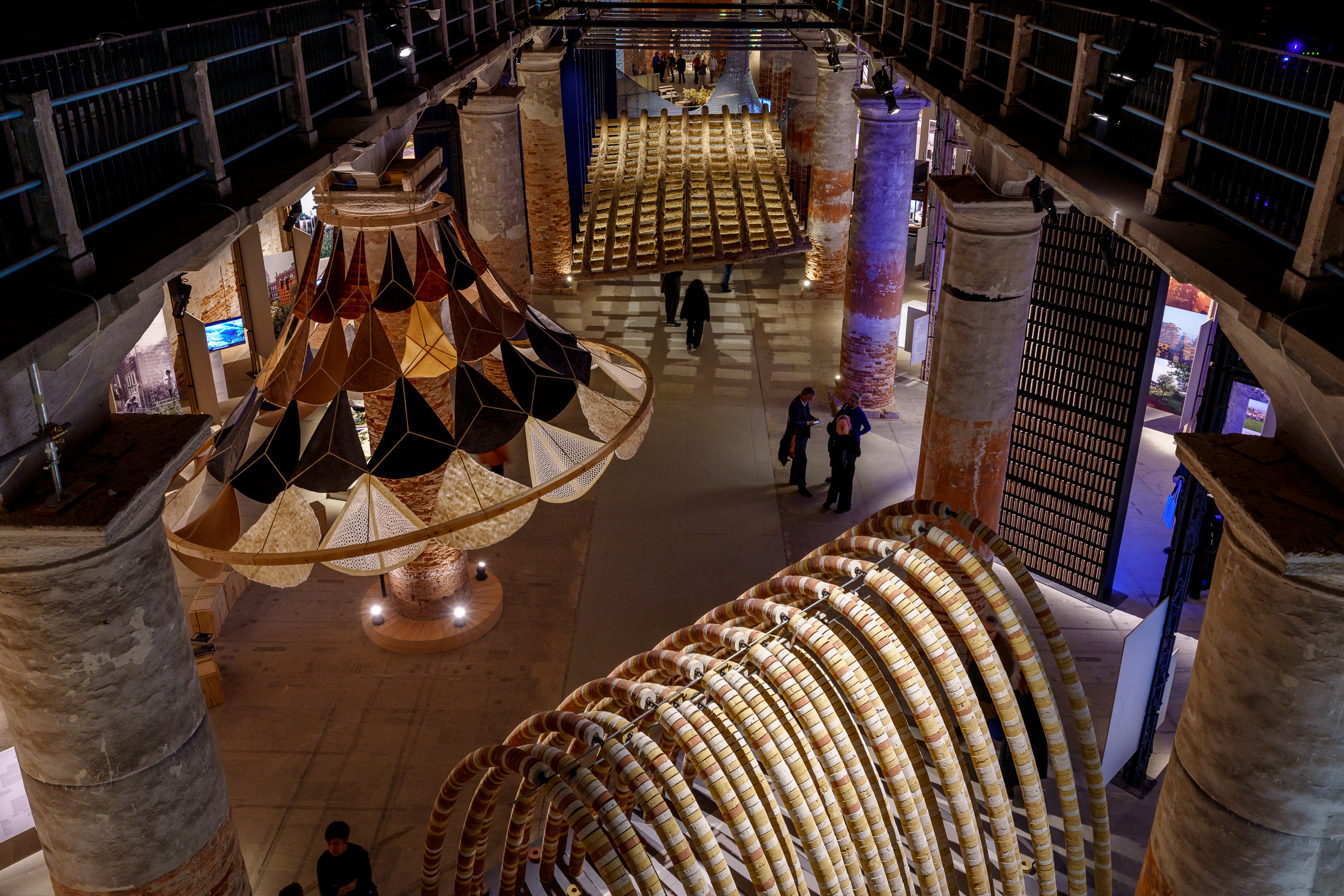 installation view of venice architecture biennale 2025 seen from above