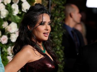 salma hayek at the golden globes