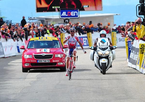 Joaquim Rodriguez (Katusha) gets ready to celebrate