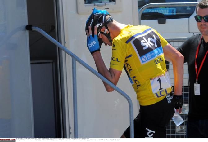 Chris Froome (Team Sky) after a testing day