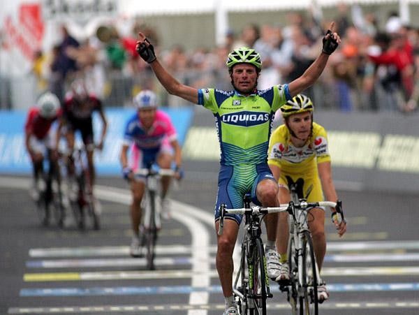 Di Luca wins ahead of Saunier Duval's Riccardo Ricco