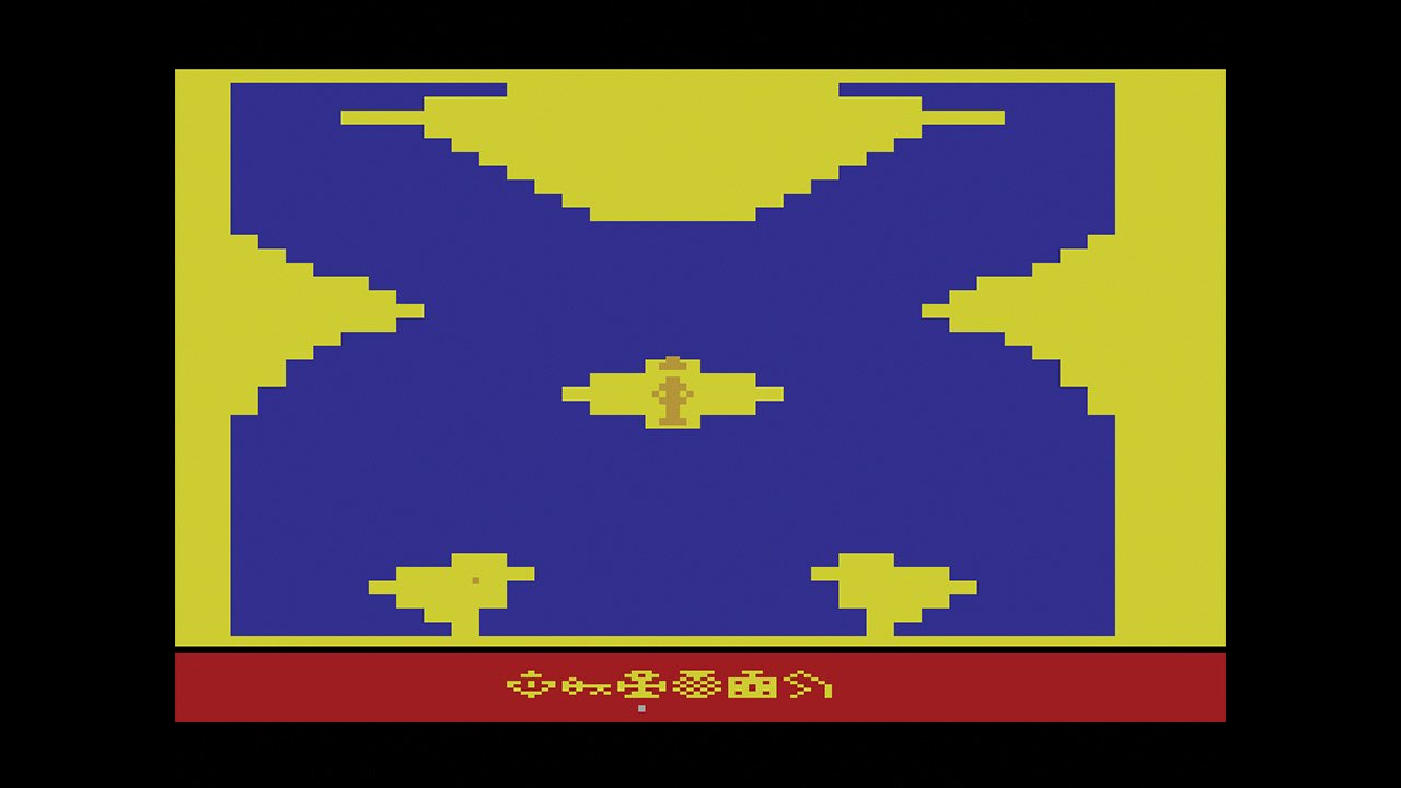 Indy grapples in Indiana Jones and the Raiders of the Lost Ark for the Atari 2600, from Retro Gamer Magazine