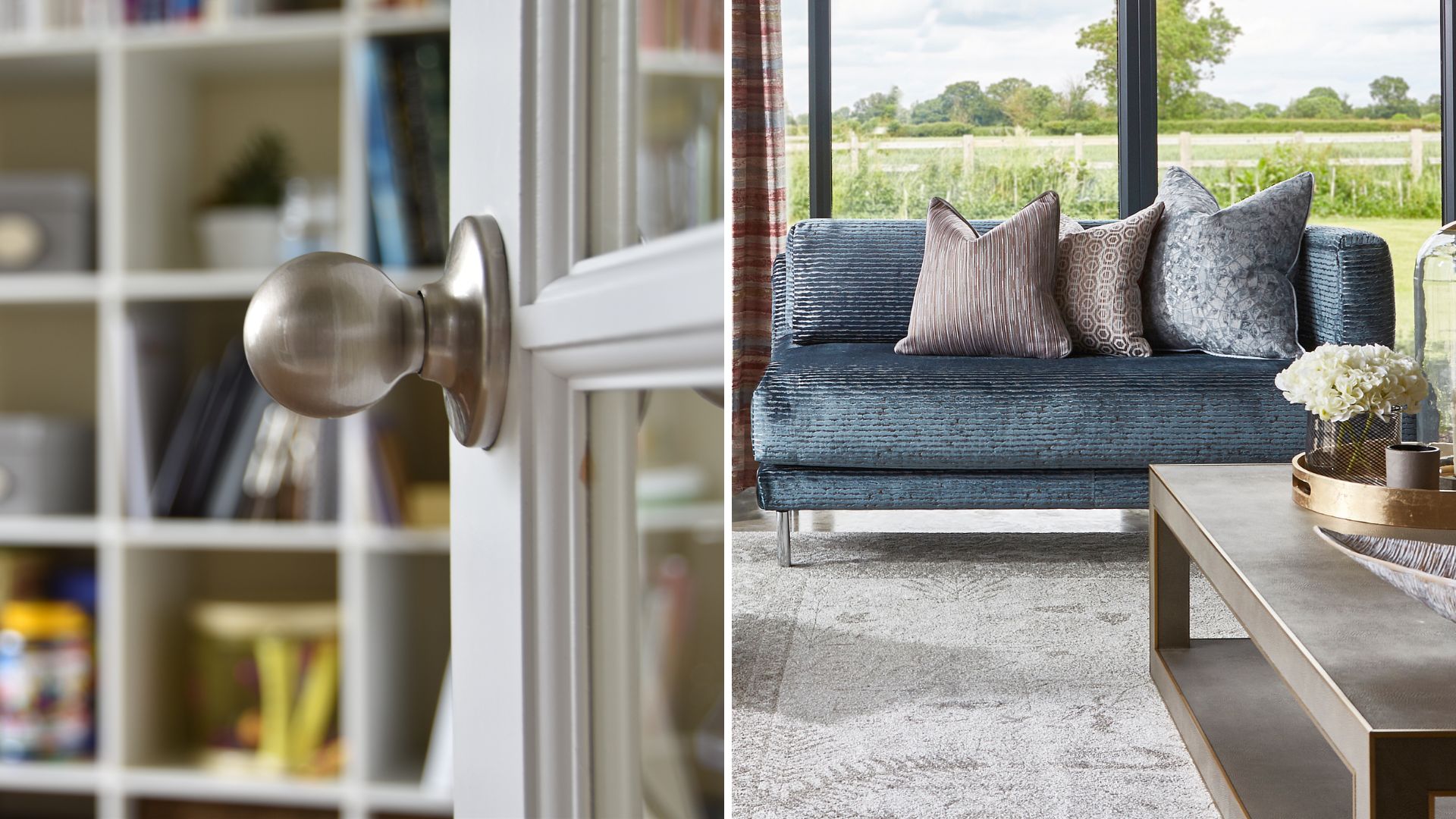 Satin Nickle metallic door handle and furniture