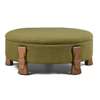 Alden Ottoman, in Com With White Oak, by August Abode