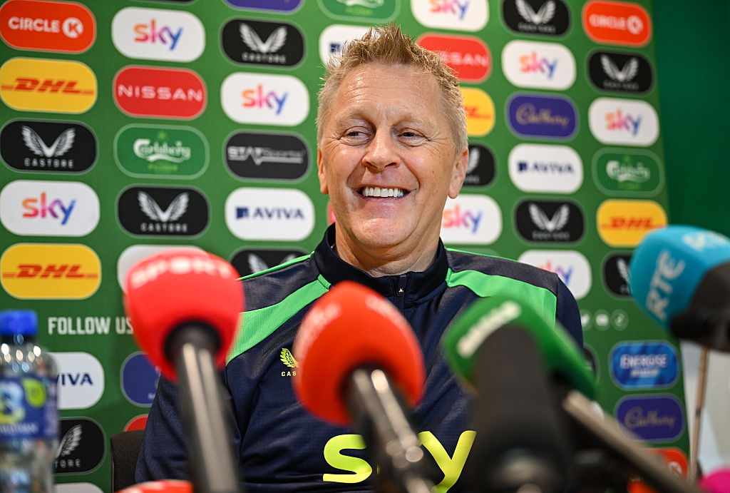 Dublin , Ireland - 19 March 2026; Head coach Heimir Hallgr&amp;iacute;msson during a Republic of Ireland men's squad announcement at FAI Headquarters in Abbotstown, Dublin. (Photo By Stephen McCarthy/Sportsfile via Getty Images)