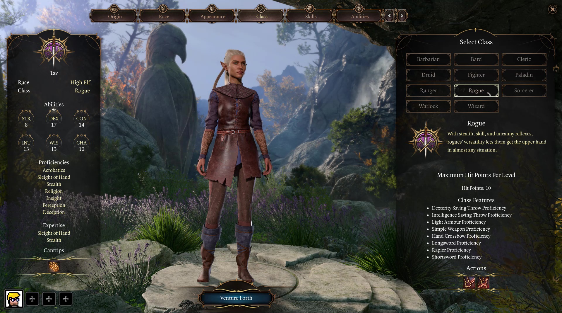 Baldur's Gate 3 rogue class