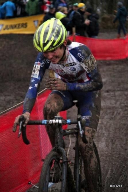 After a hard crash, Josey Weik fights through the pain as long as he can before being pulled from the race.
