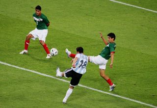 Maxi Rodriguez scores an incredible extra-time winner for Argentina against Mexico at the 2006 World Cup.