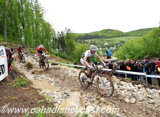 Florian Vogel (Scott Swisspower MTB Racing Team) and Jaroslav Kulhavy (pecialized Racing XC)