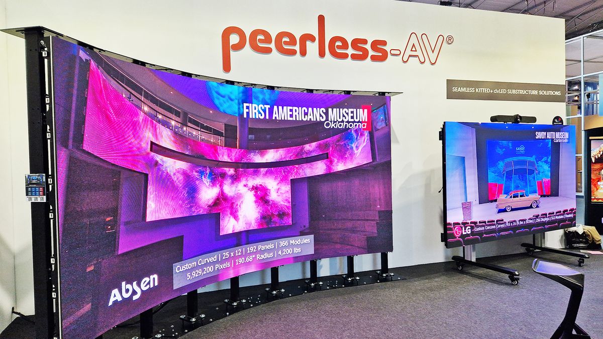 Peerless-AV SEAMLESS Bespoke, Kitted and Kitted+ mounting solutions for the leading dvLED display brands