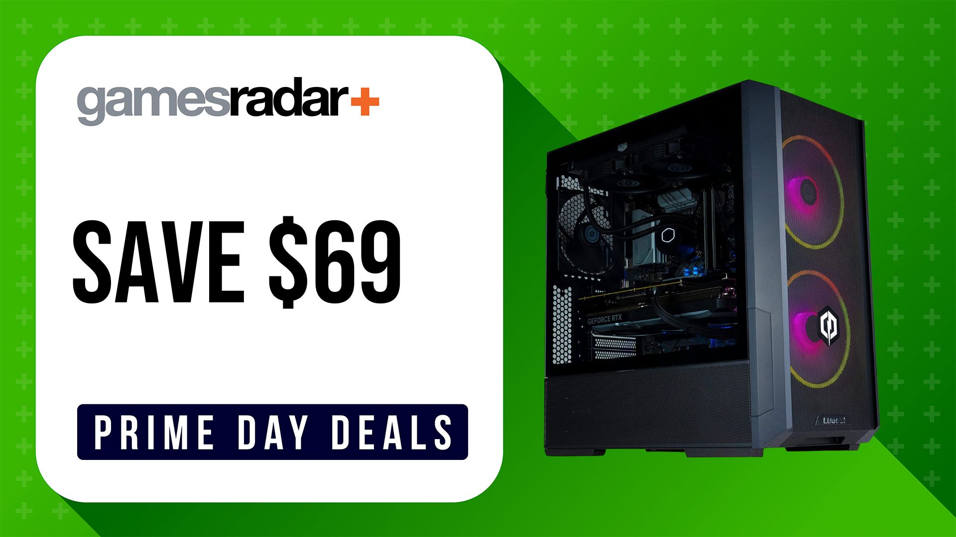 CyberPowerPC Centurian prime day deals image with save $69 stamp