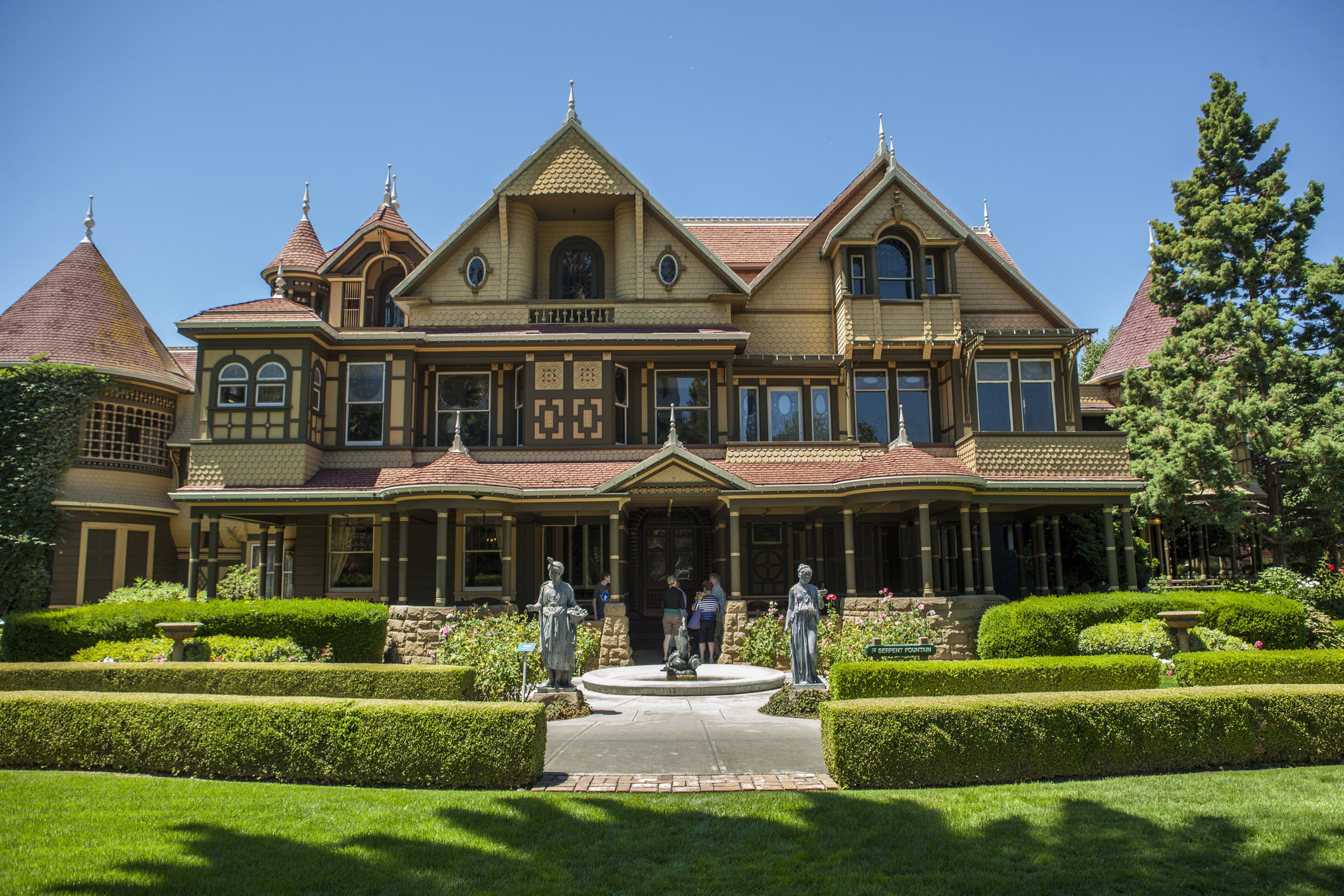 The Winchester Mystery House is a well-known mansion in Northern California. It once was the personal residence of Sarah Winchester, the widow of gun magnate William Wirt Winchester. It was continuously under construction for 38 years and is reported to be haunted.