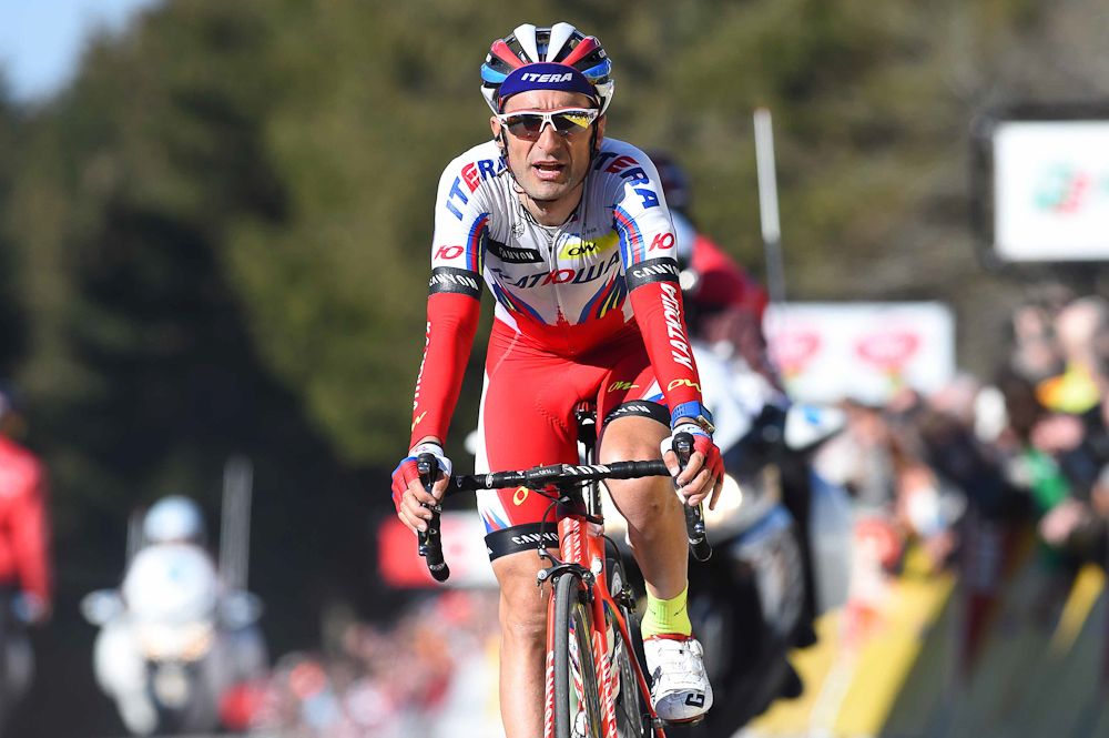 Tiago Machado crosses the line in 13th place.
