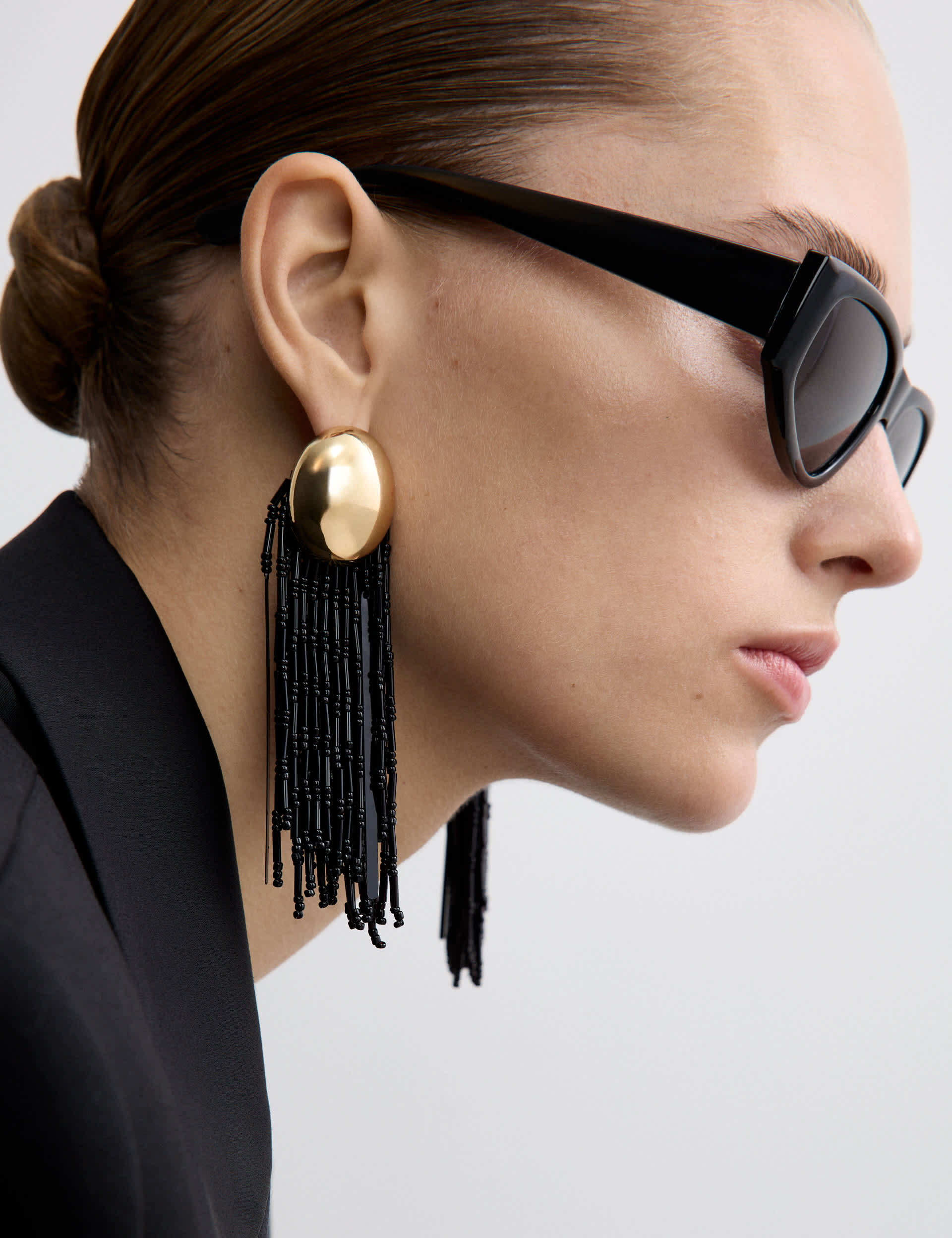 18ct Gold Plated Dome Tassel Earrings