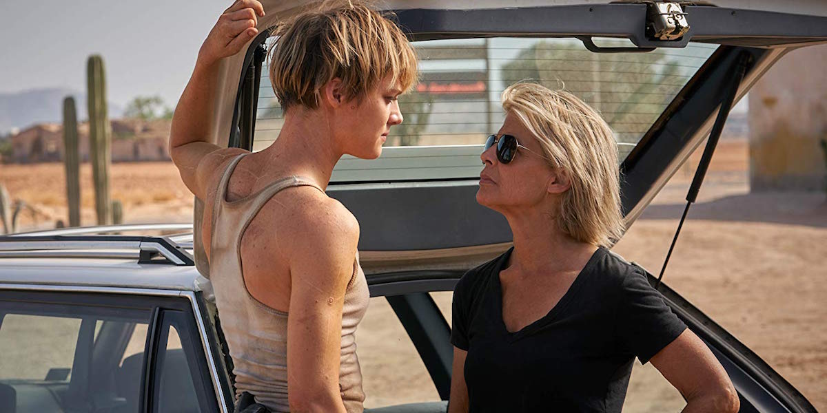 Mackenzie Davis and Linda Hamilton in Terminator: Dark Fate