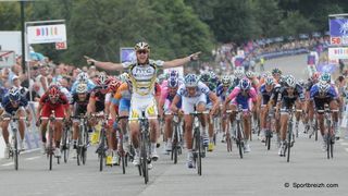 Matthew Goss (HTC-Columbia) is the second Australian winner of the GP Ouest France in as many years