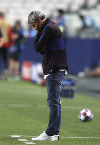 Quique Setien only took over as Barcelona boss in January