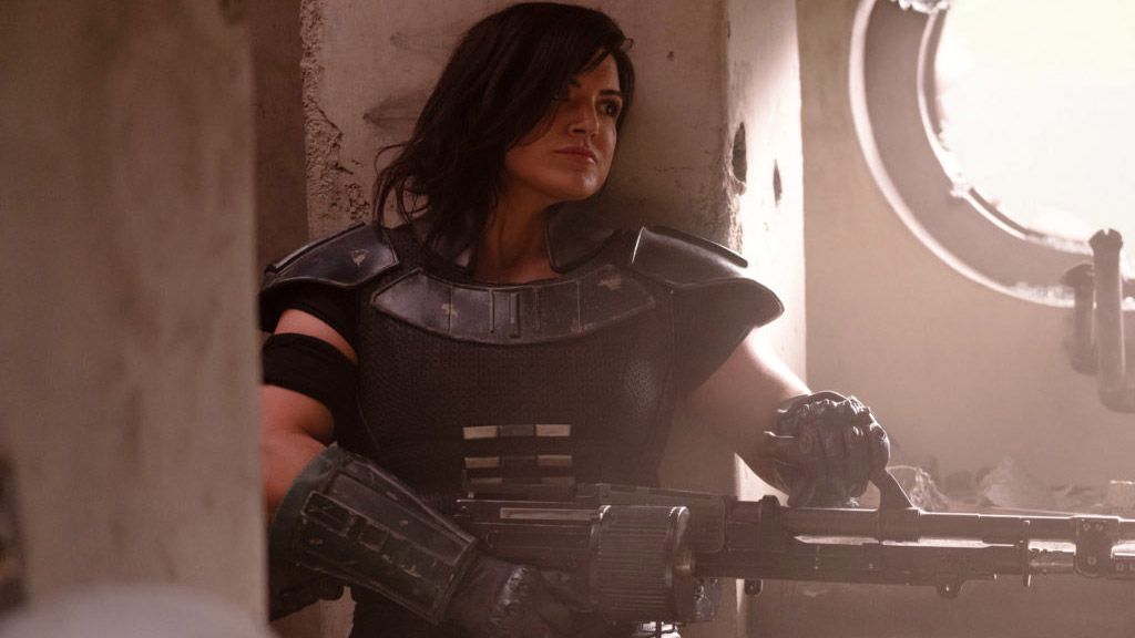A still from the promotional materials for "The Mandalorian" on Disney+.